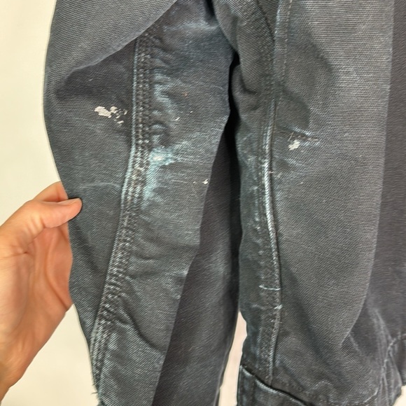 Carhartt J001 Black Detroit Blanket Lined Canvas Jacket 2013 Grunge Large - Picture 8 of 13